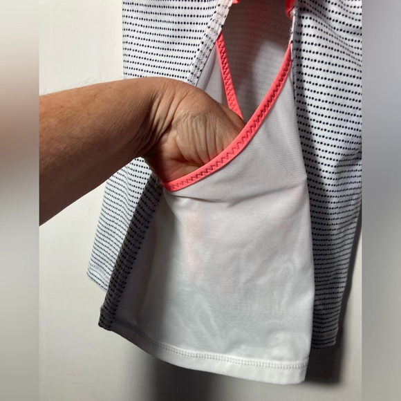 Lululemon Ready,Set,Sweat Tank Double Dot White Black/Very Light Flare Size 4 - Picture 7 of 15